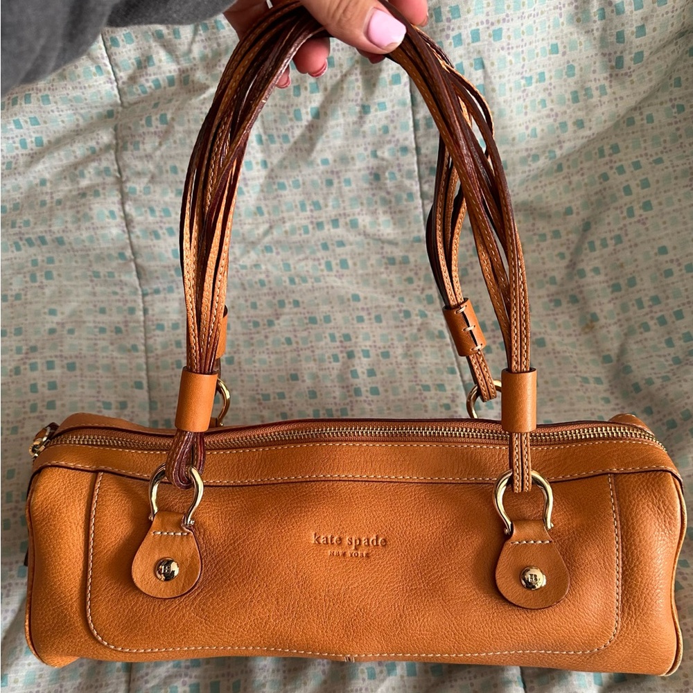 Kate Spade Baguette Bag Leather W/Tassel Authentic Purse